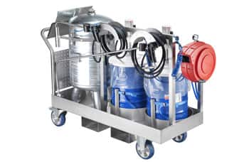 Fettbefüllsystem mit Druckbehälter hinten Fettbefüllsystem mit Druckbehälter hinten